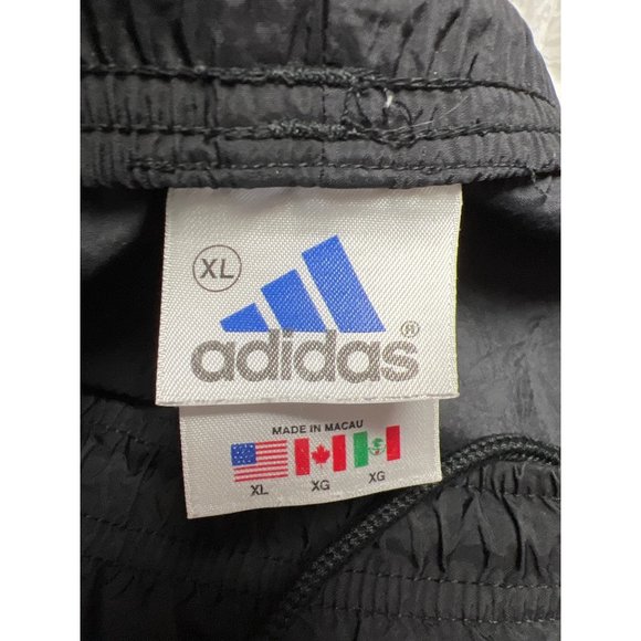 Adidas Men's Straight Leg Black Three Striped Track Pants ankle zip Size XL - Picture 6 of 13